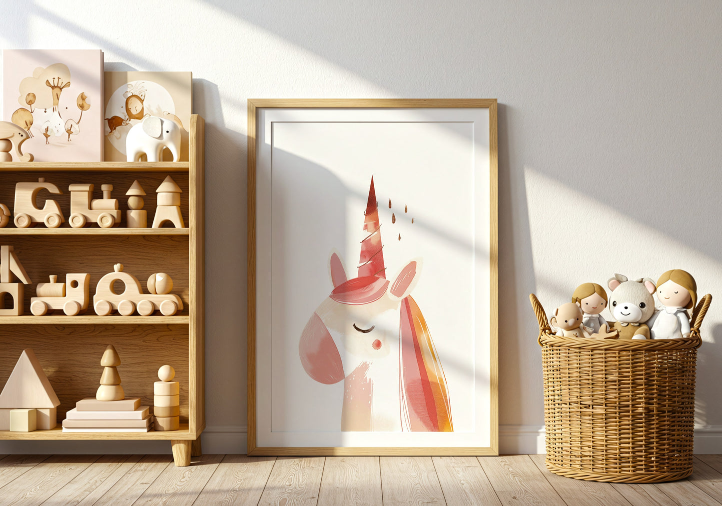 Adorable Unicorn Art Print for Kids Room Decor product type