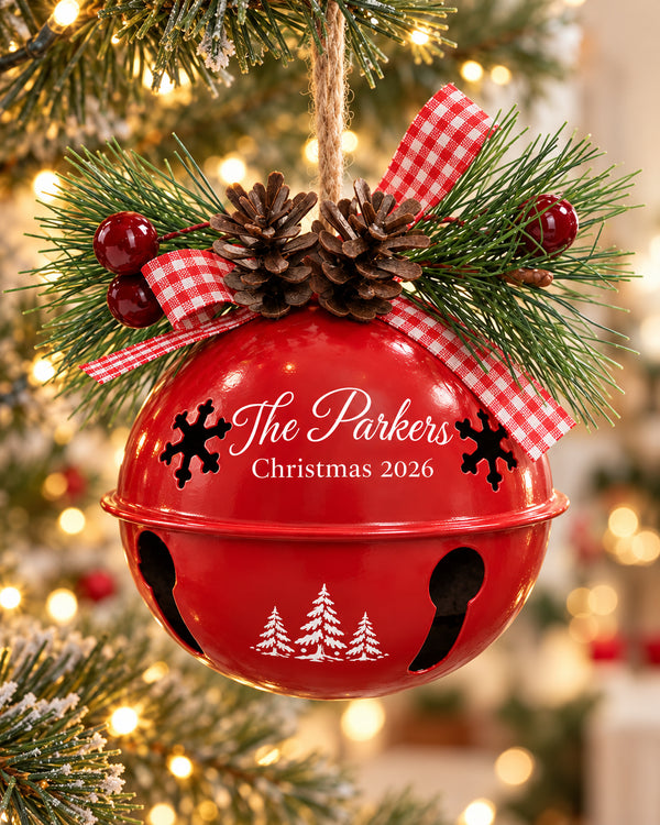 Personalized Family Bell Ornament