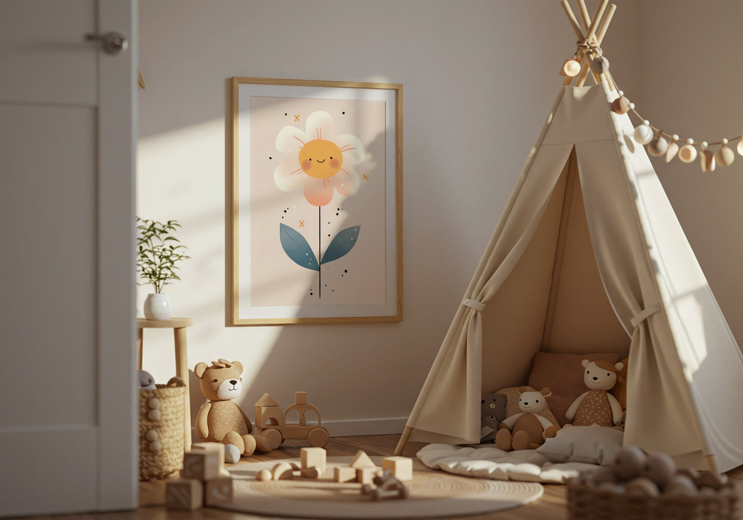Adorable Flower Print to Brighten Kids Room product type