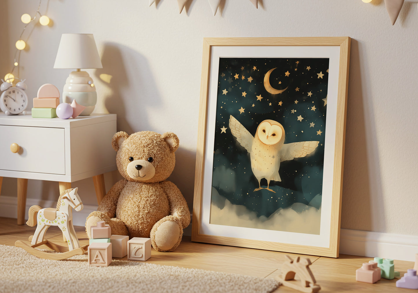 Enchanting Night Owl Nursery Wall Art product