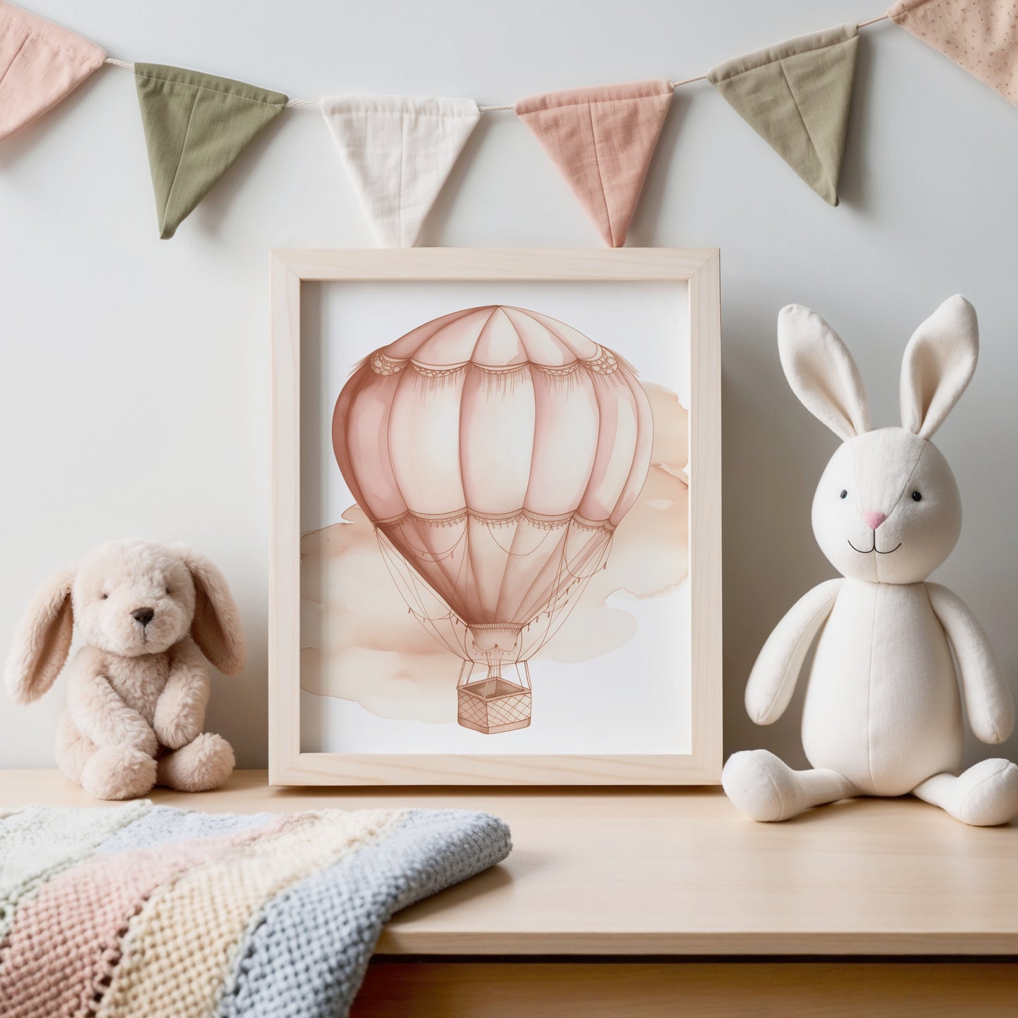 Hot Air Balloon Nursery Print Playful Art Product