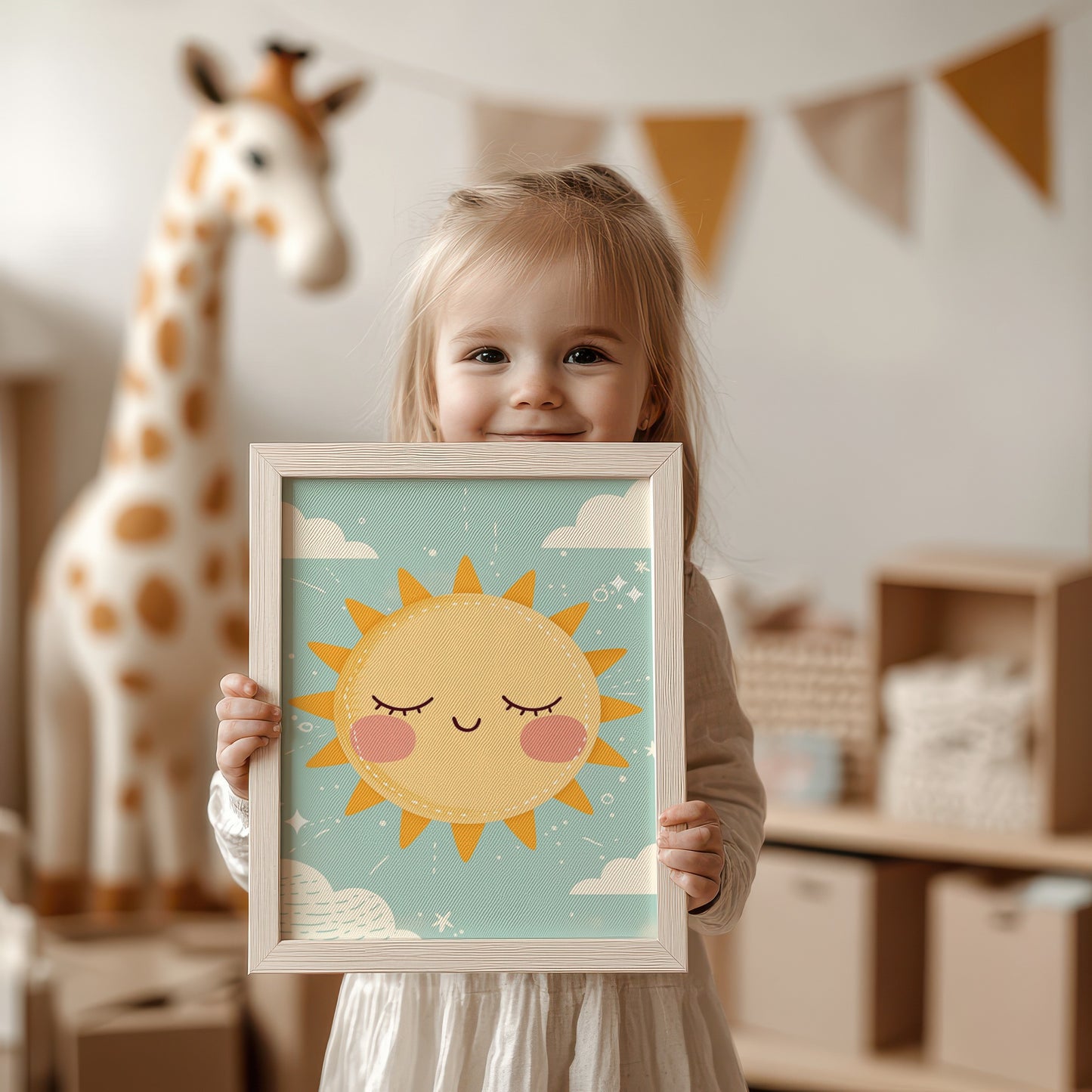 Adorable Sun Illustration with Smiling Face product