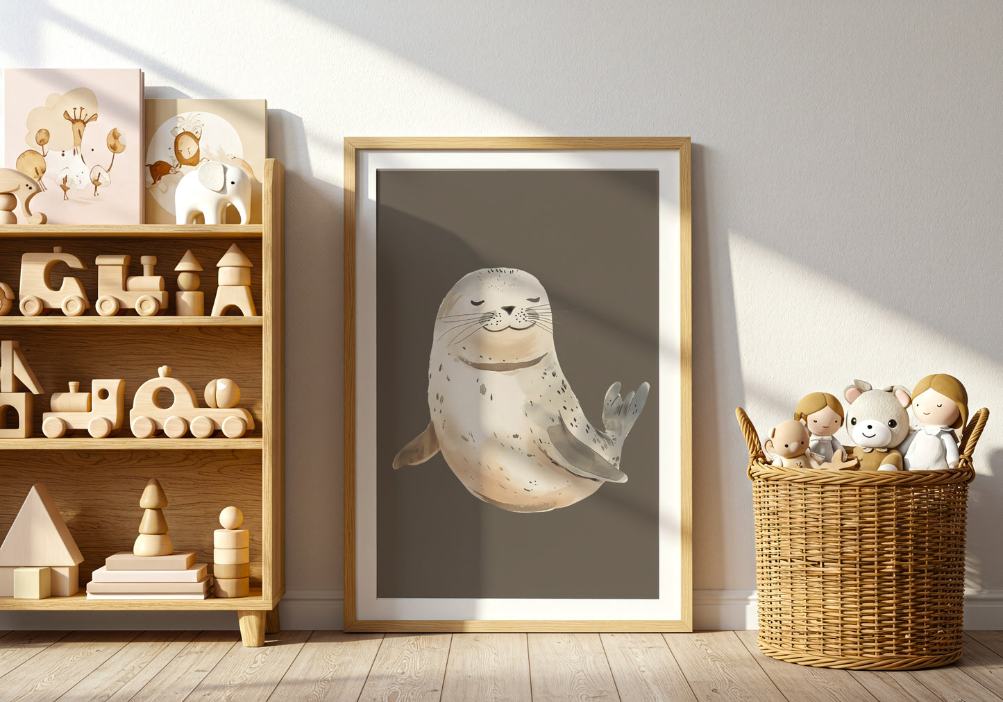 Adorable Seal Artwork for Nursery or Kids Room product