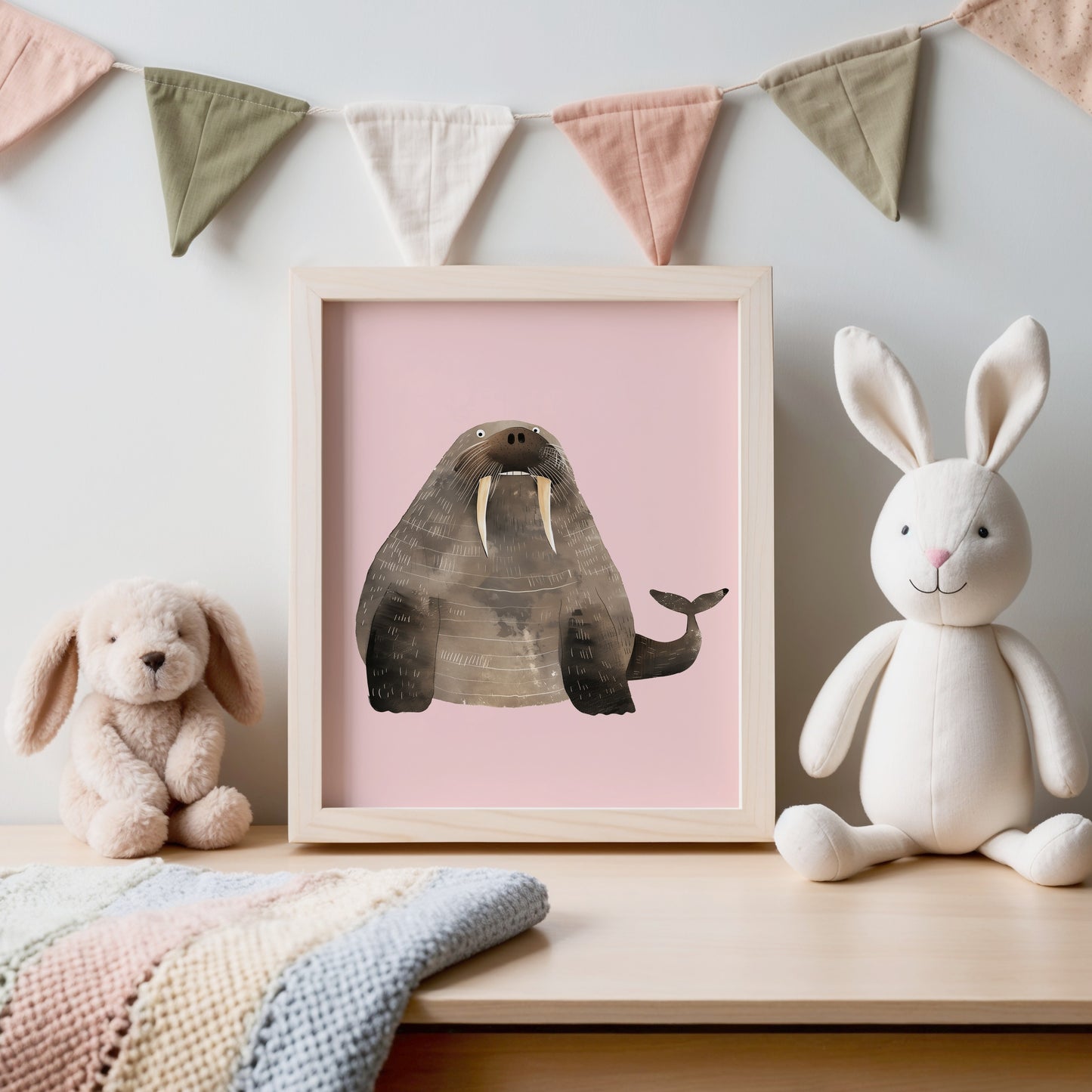 Adorable Walrus Art Print for Nursery Decor product