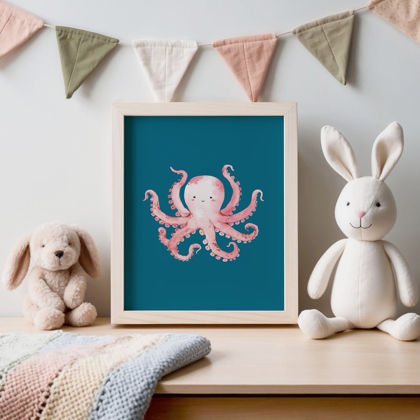 Cute Octopus Nursery Wall Decor Art Print product type