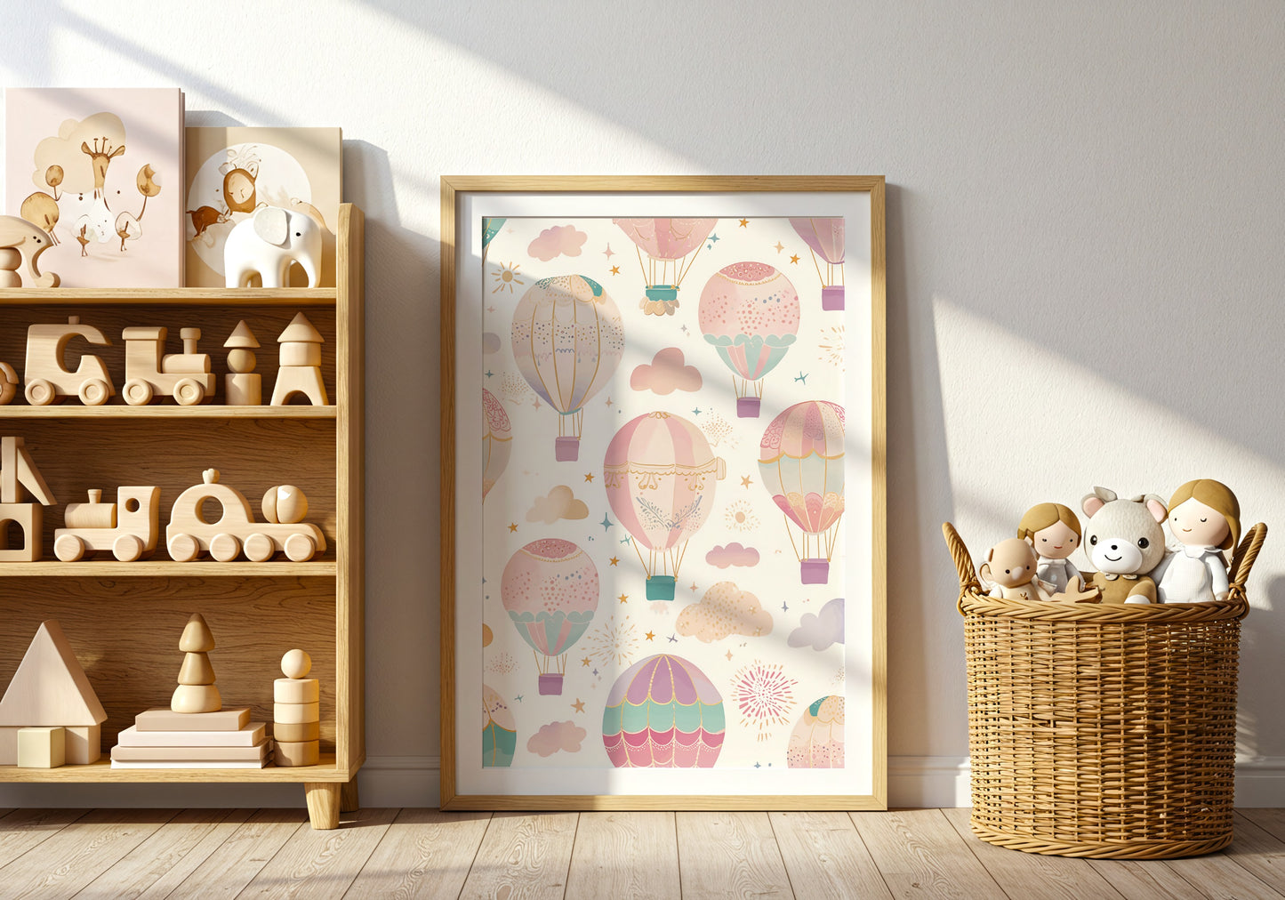 Hot Air Balloons Nursery Wall Art Print product