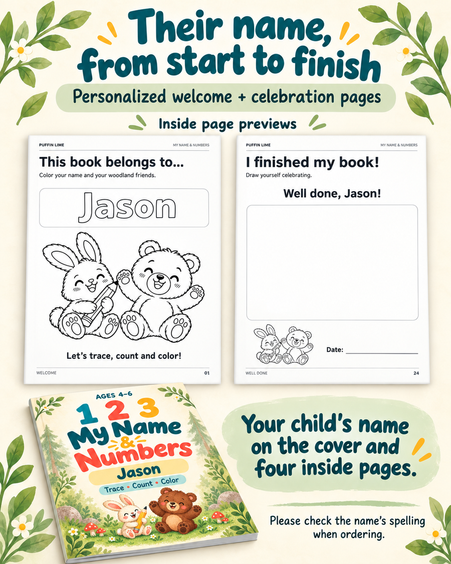 My Name & Numbers Coloring Book
