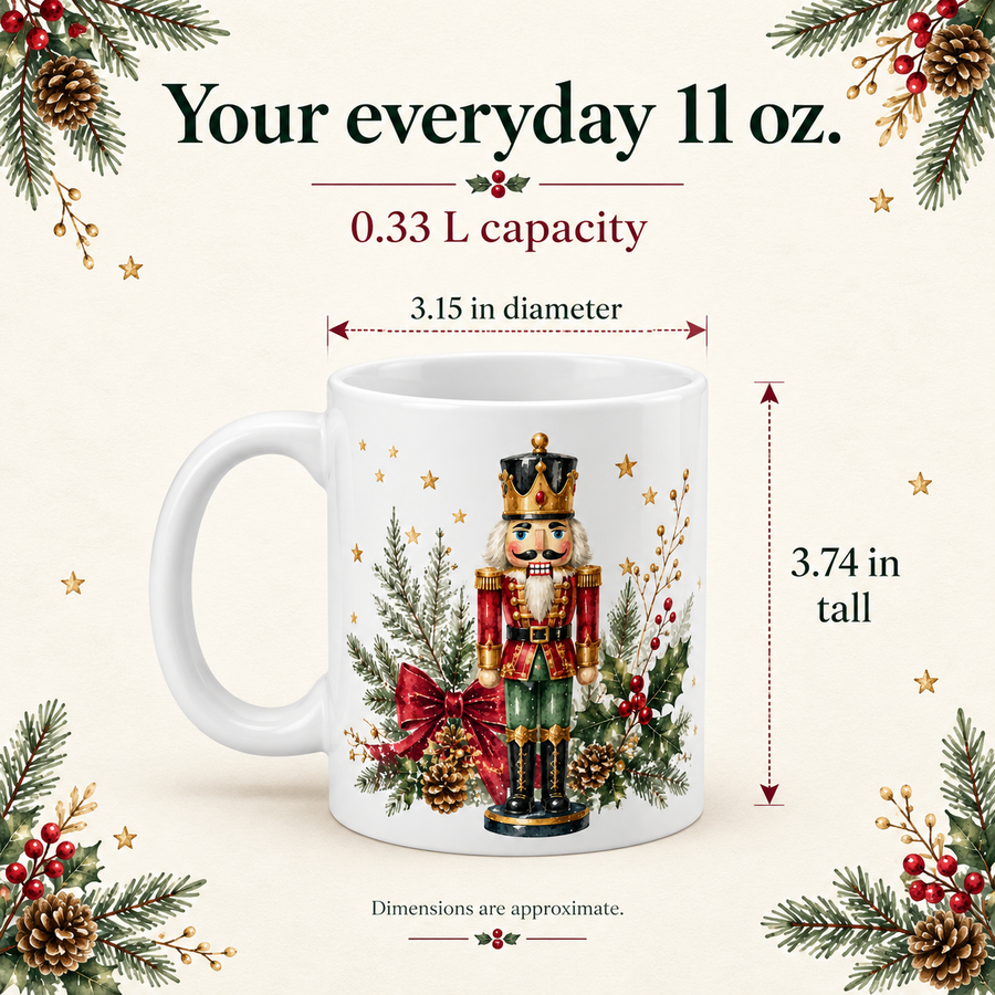 Watercolor Nutcracker Christmas Mug