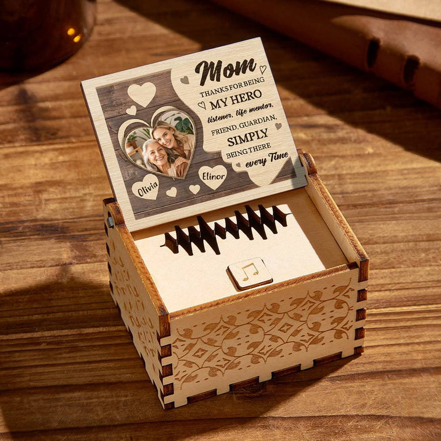 Custom Mother's Day Wooden Music Box