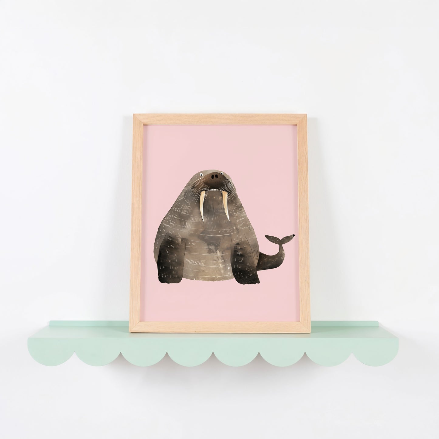 Charming Walrus Print for Kids Room Decor product type