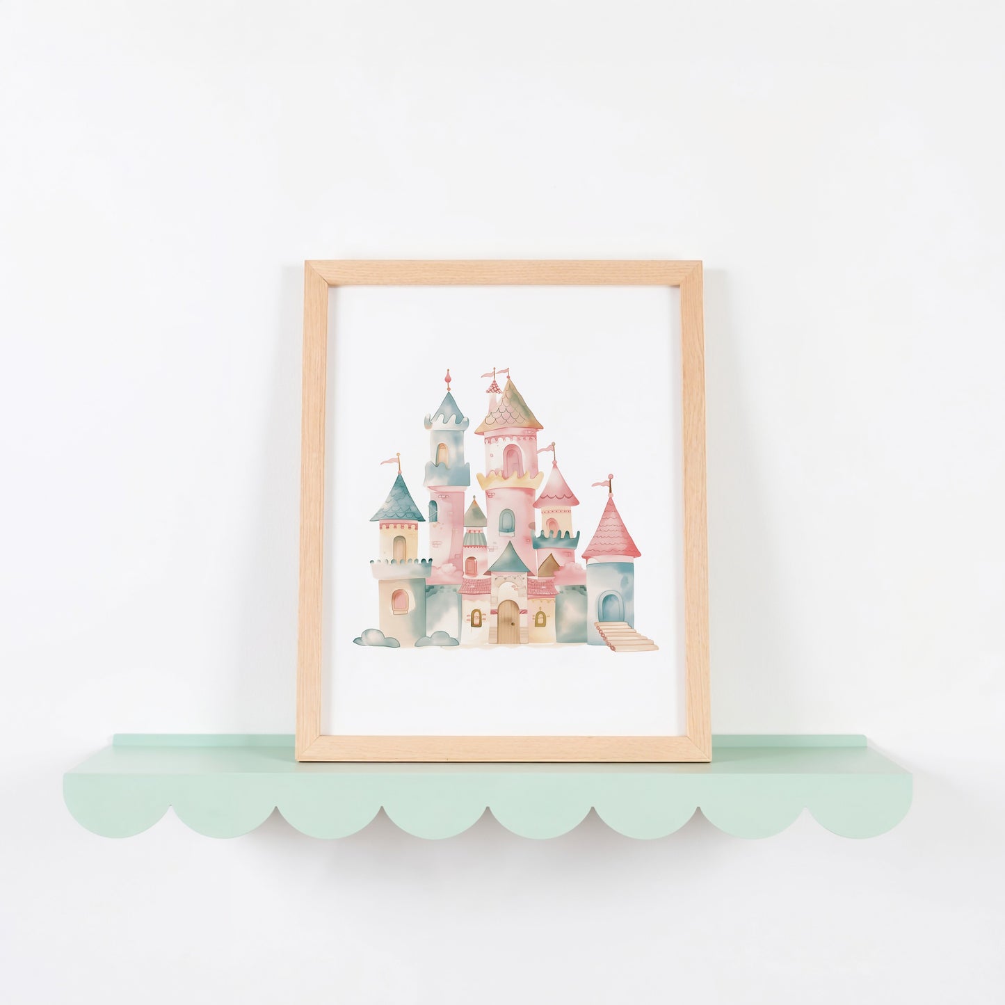 Whimsical Castle Illustration Framed Art product type