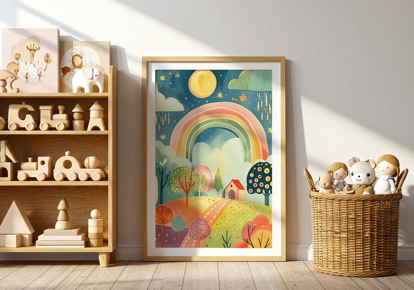 Colorful Landscape Rainbow Art Decor Print product type