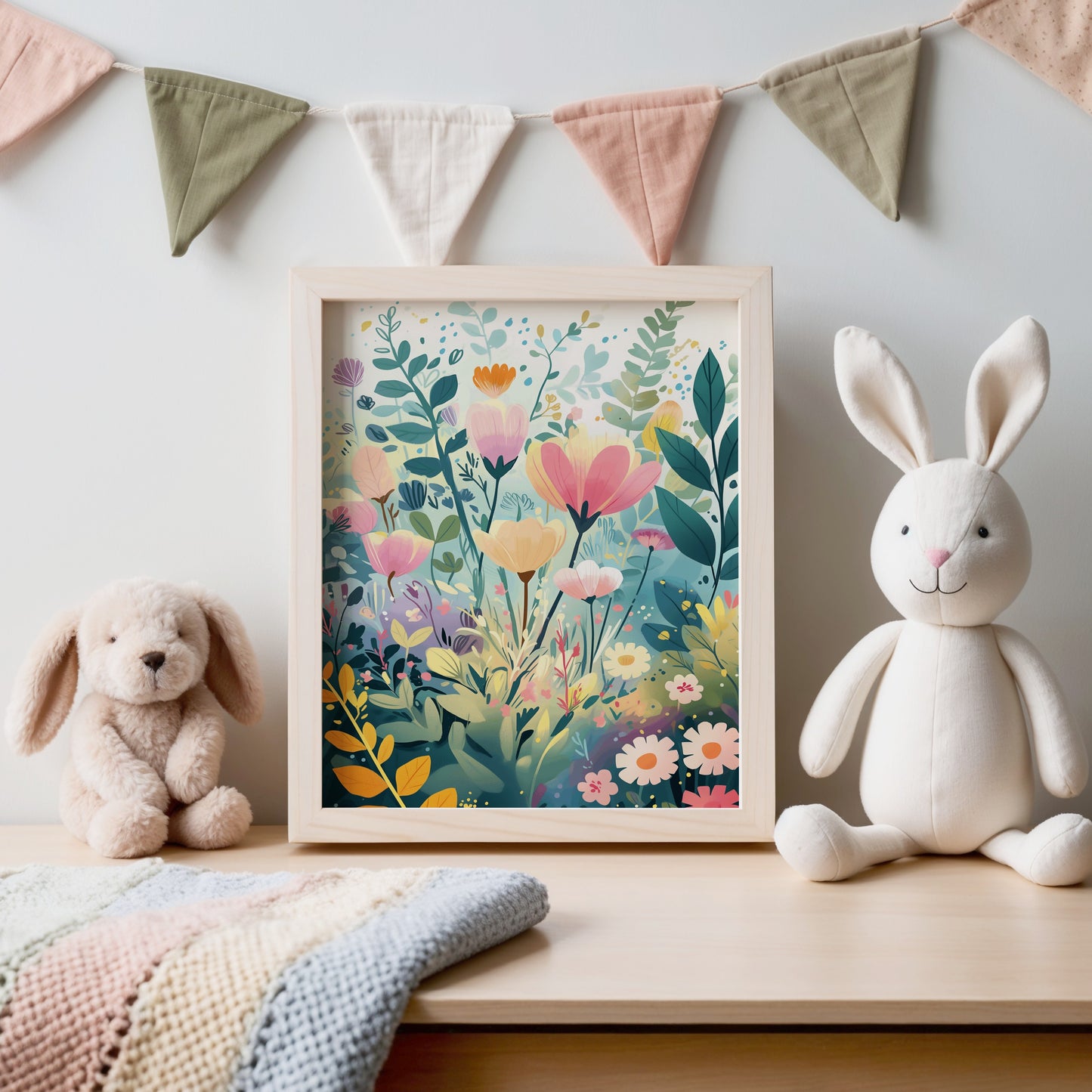 Floral Garden Art Print Wall Decor Product