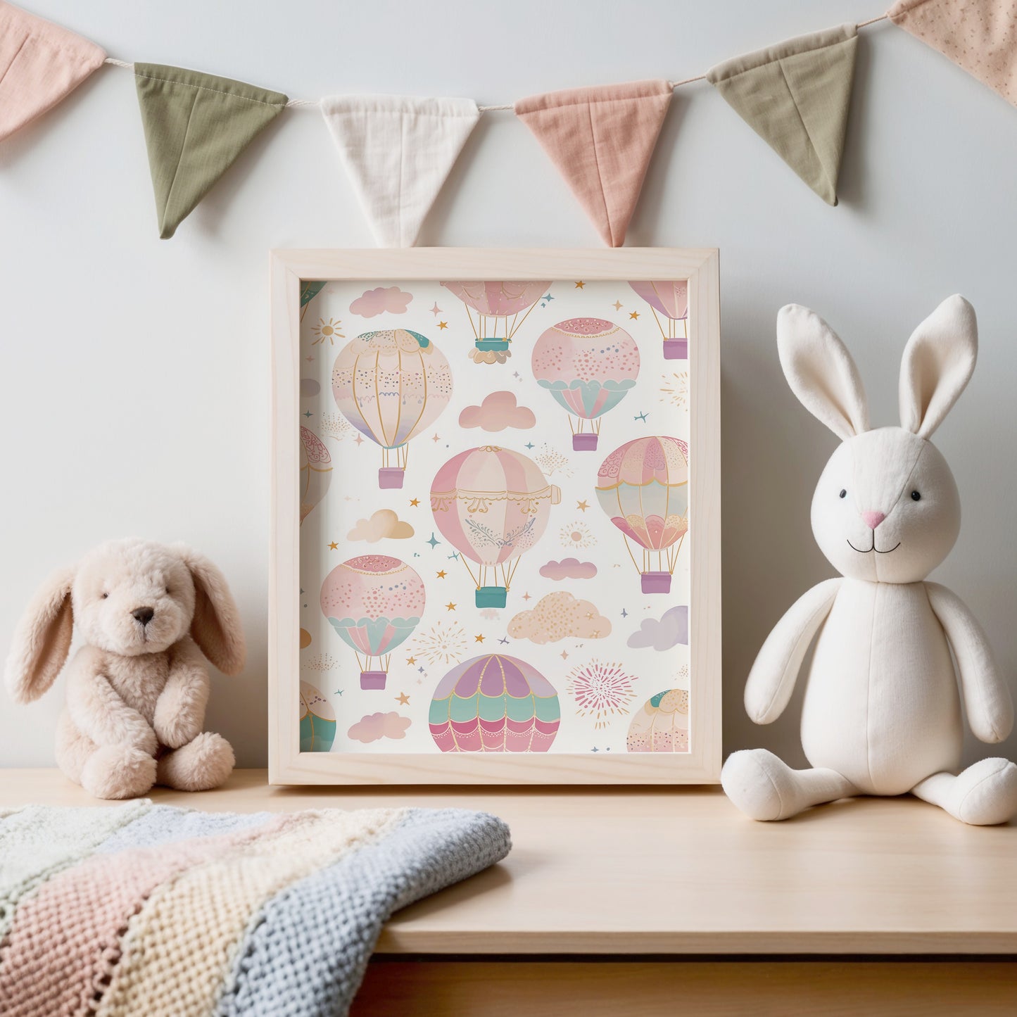Hot Air Balloon Art for Nursery Wall Decor product type