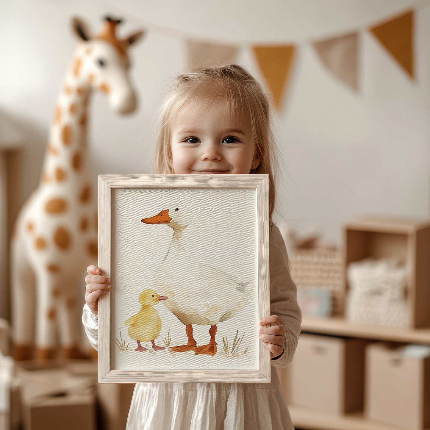 Adorable Duck and Duckling Nursery Wall Art product
