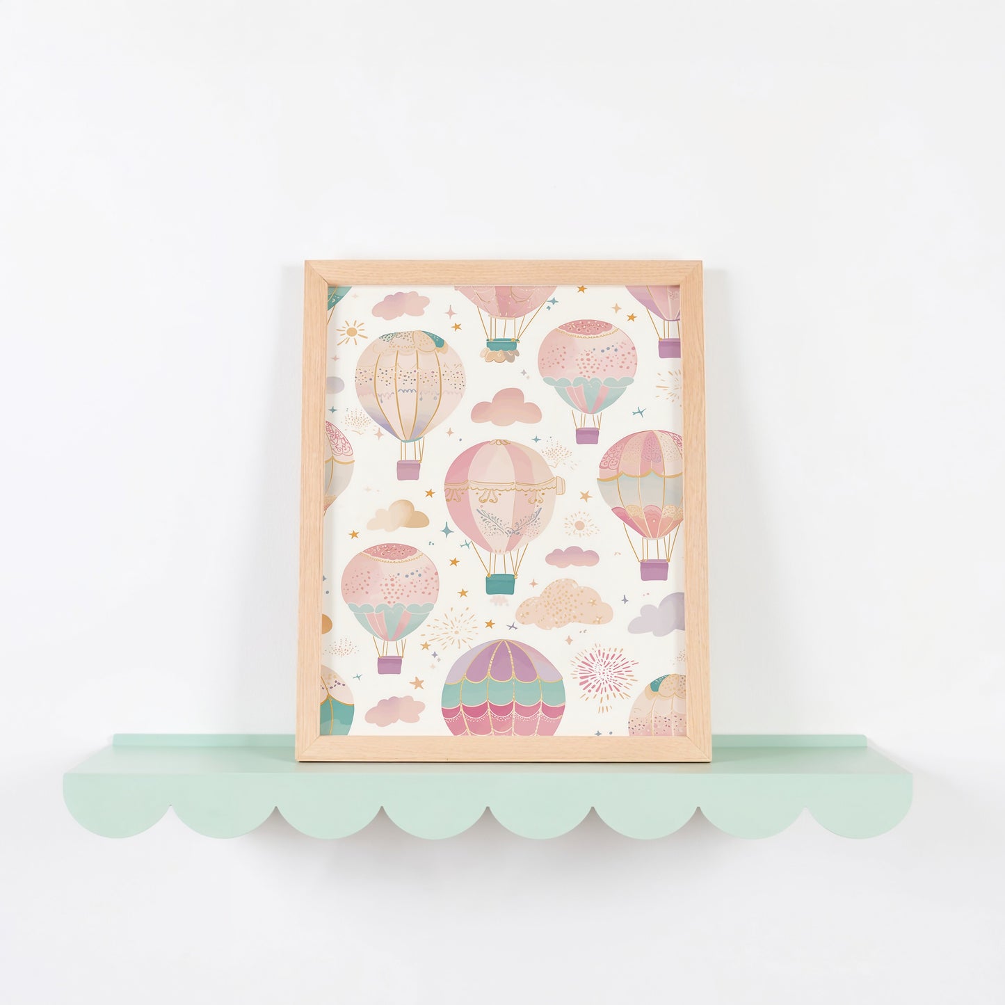 Hot Air Balloons Art Print Framed Wall Decor product