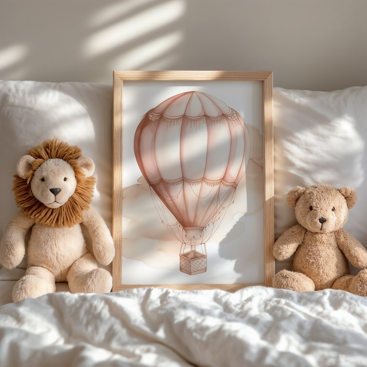 Hot Air Balloon Art Baby Room Decoration Print product type