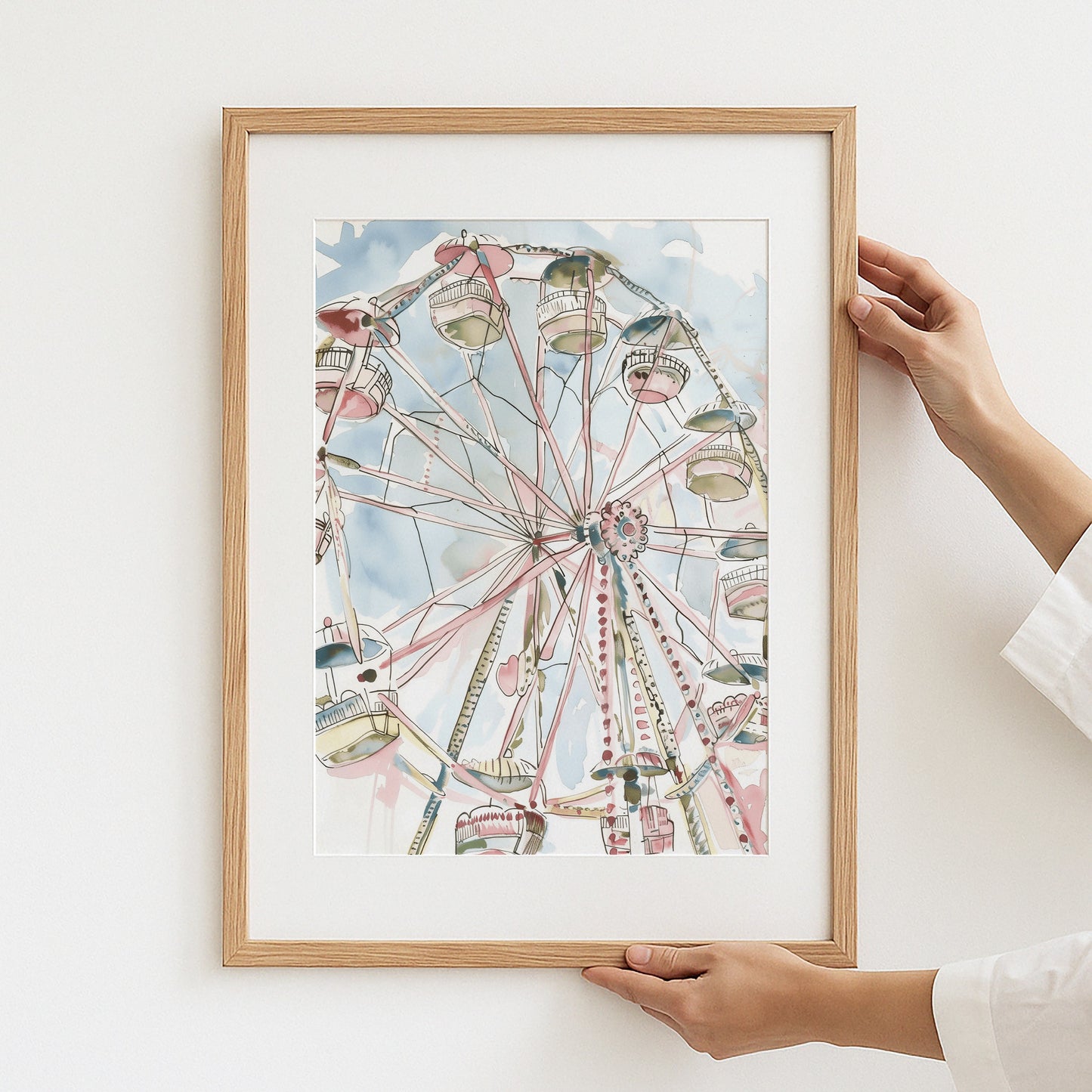 Fairground Ferris Wheel Framed Wall Art Print product type