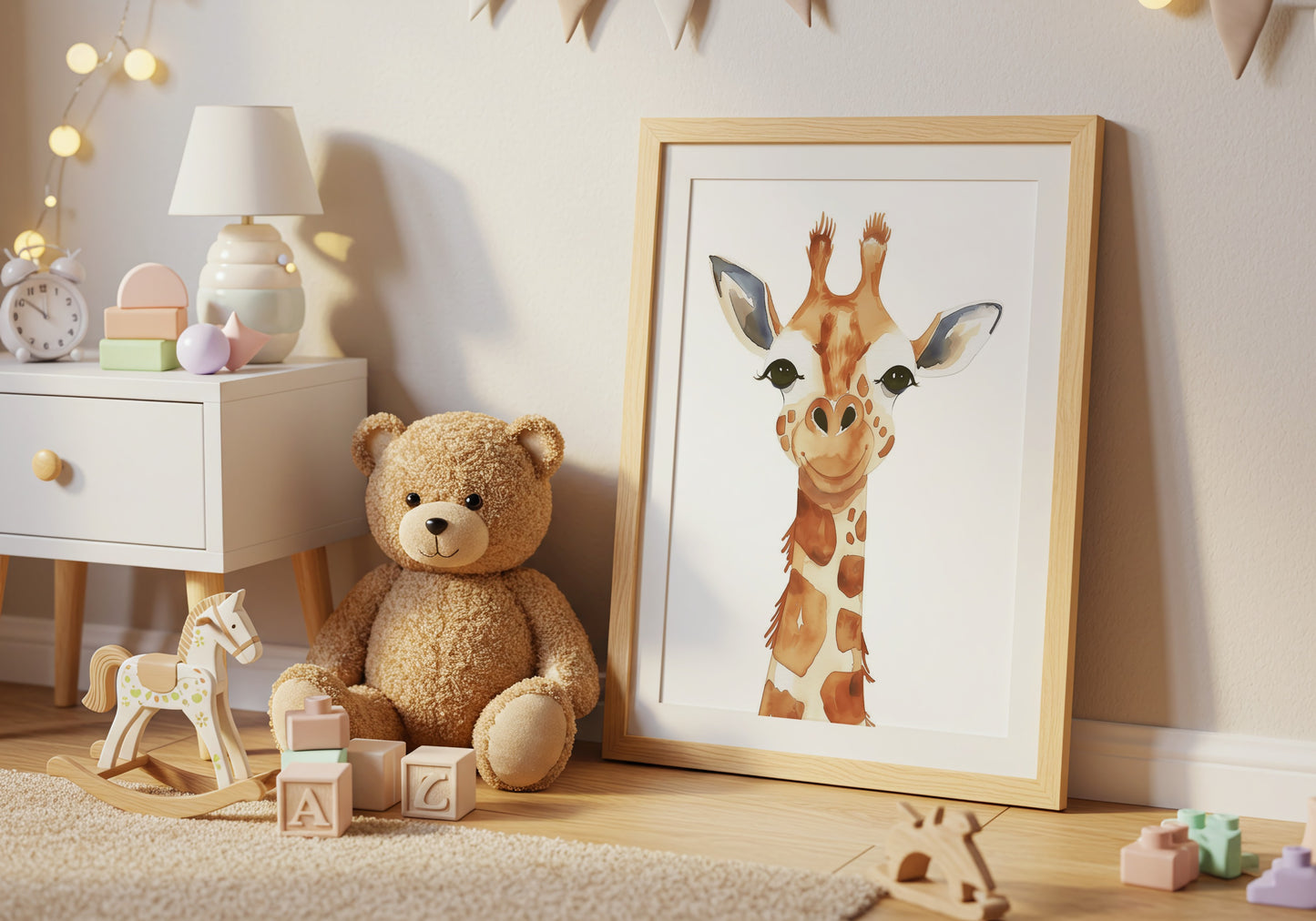Cute Giraffe Nursery Wall Art for Kids Room Decor product type