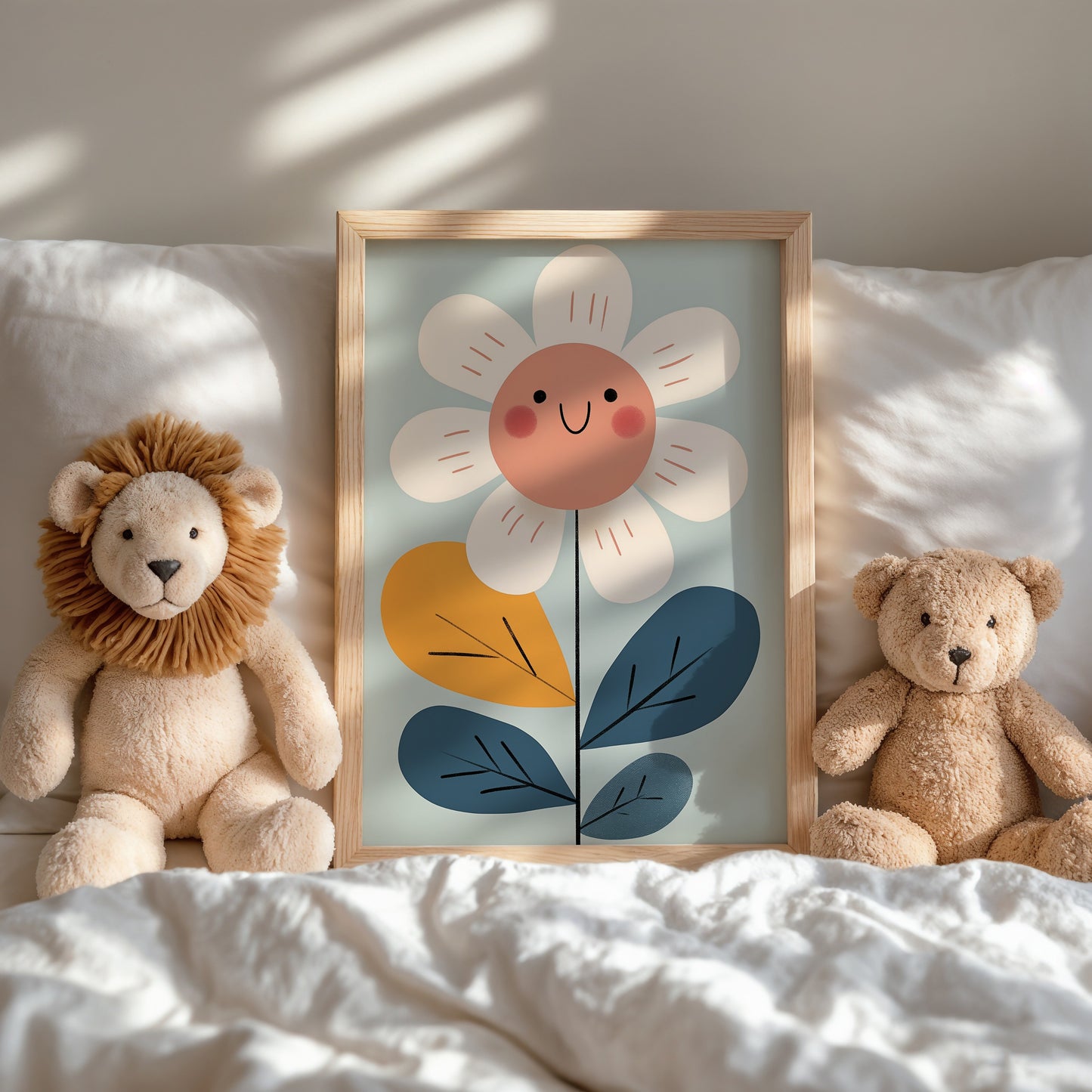 Cheerful Smiling Flower Wall Art Poster Decoration product