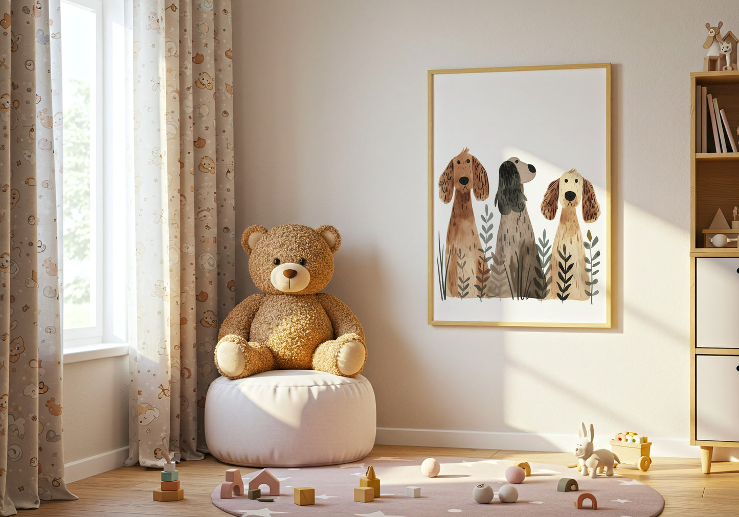 Charming Dogs and Teddy Bear Wall Decor product