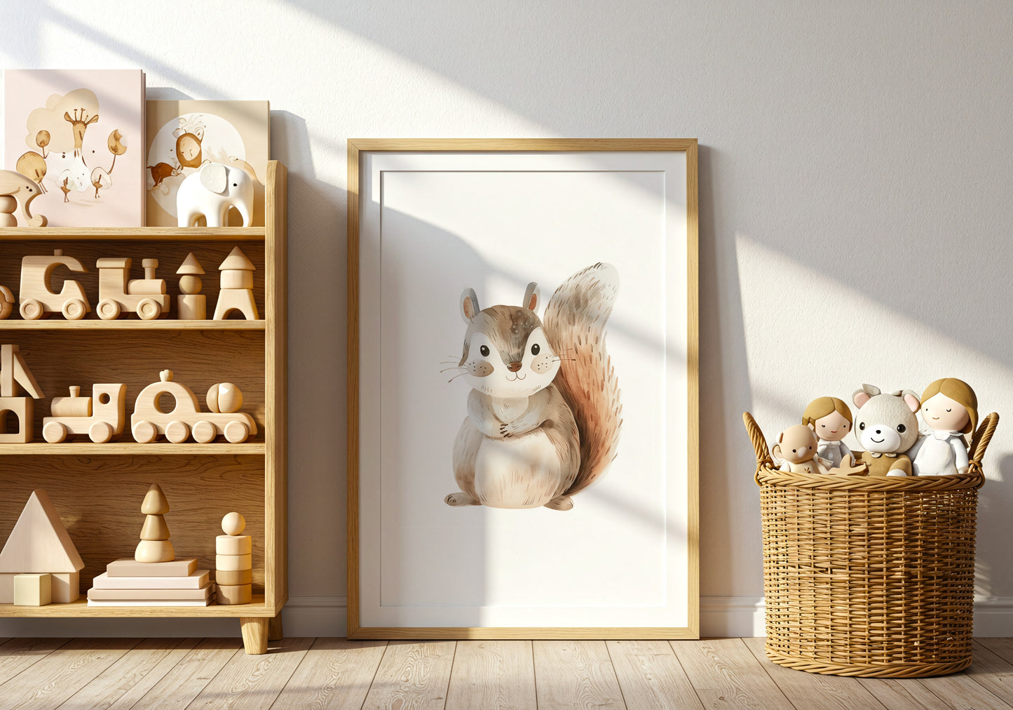 Adorable Squirrel Illustration Wall Art Decor product