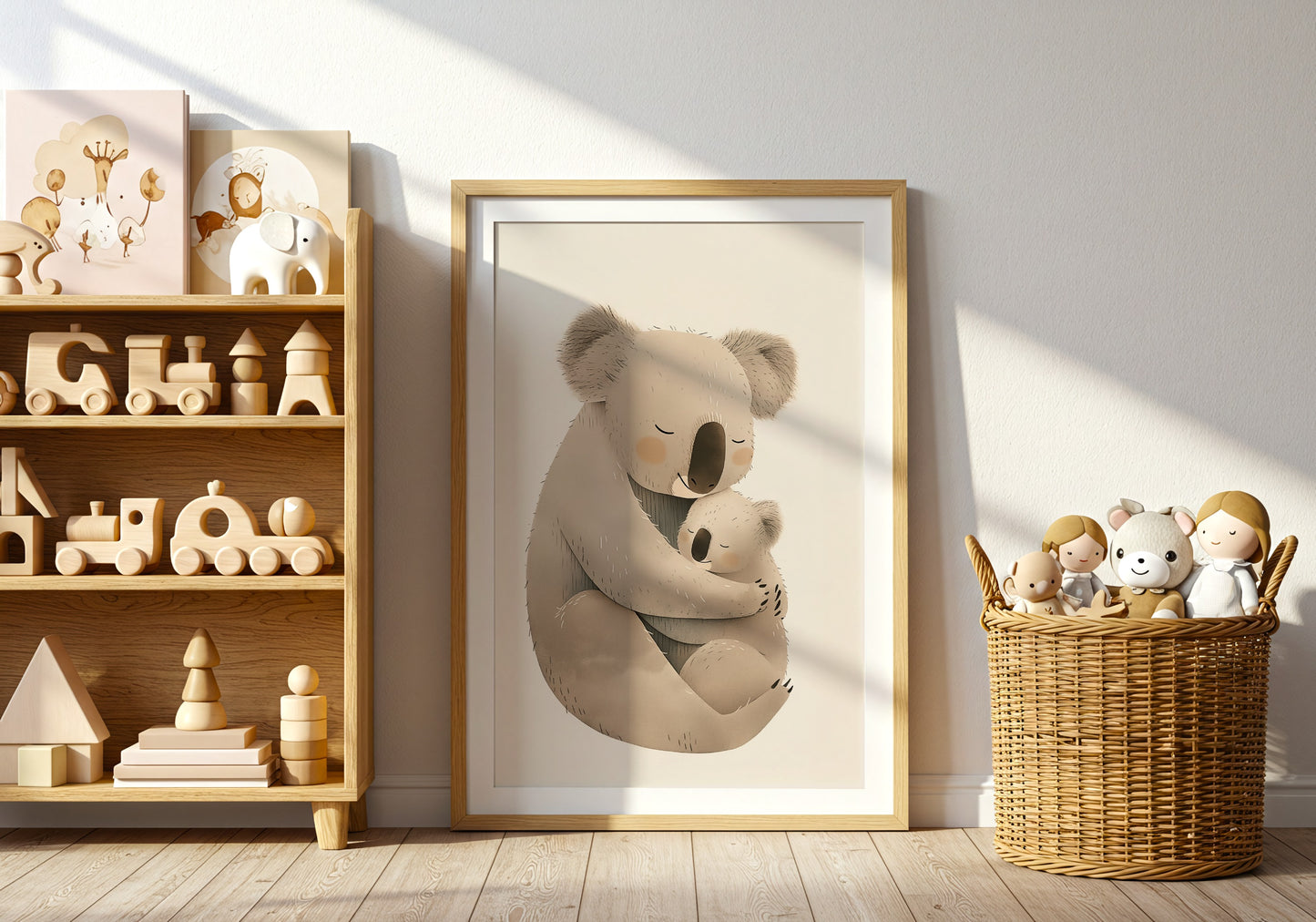 Adorable Koala Hug Illustration Poster product