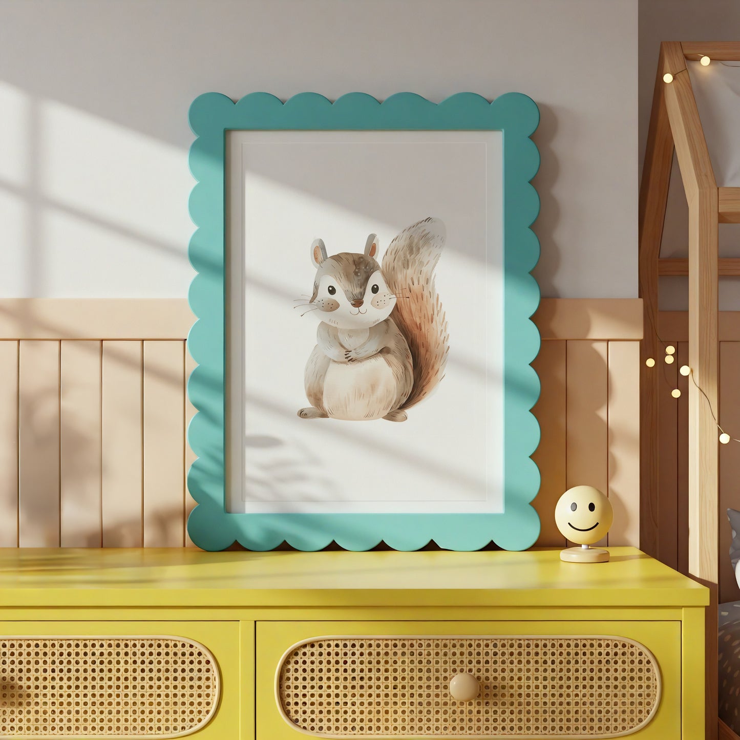 Cute Whimsical Squirrel Wall Art for Your Kids Room product