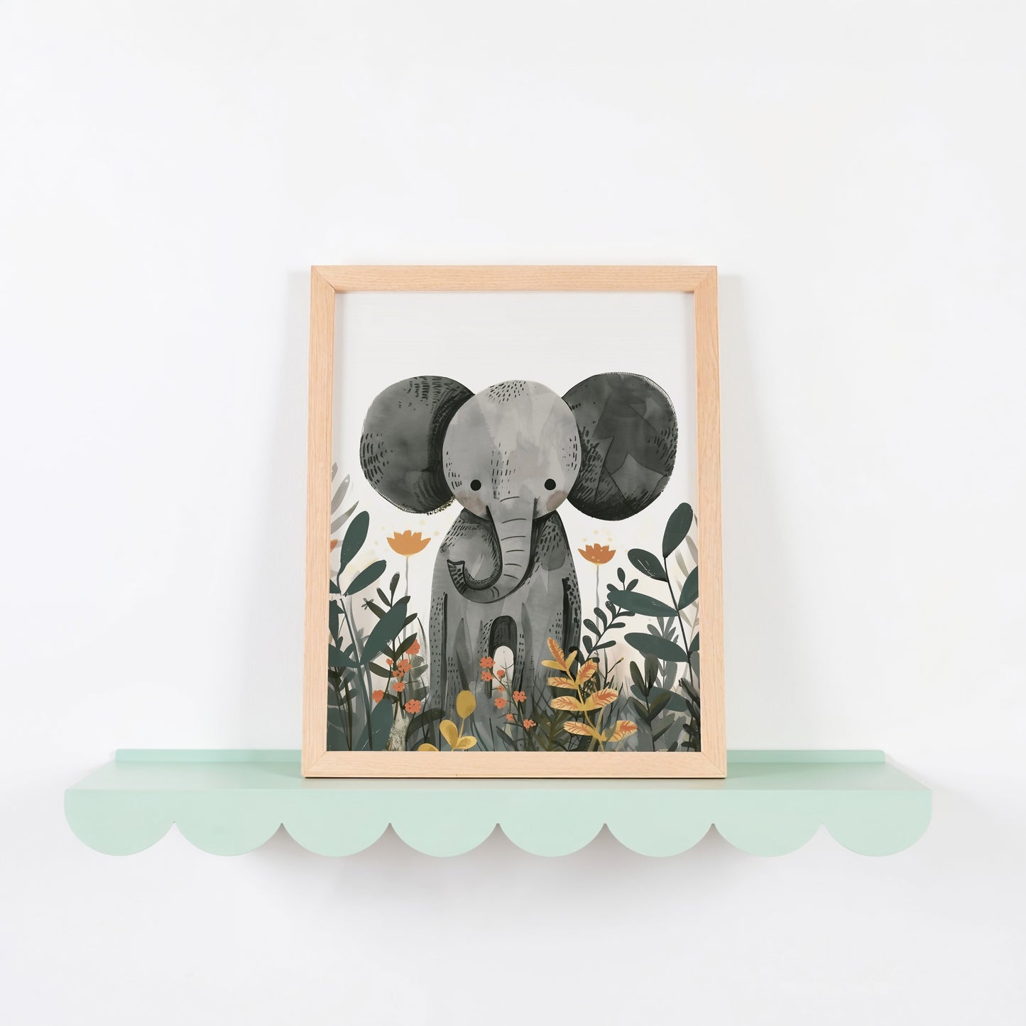 Elephant Art Print for Children's Room Decor Product