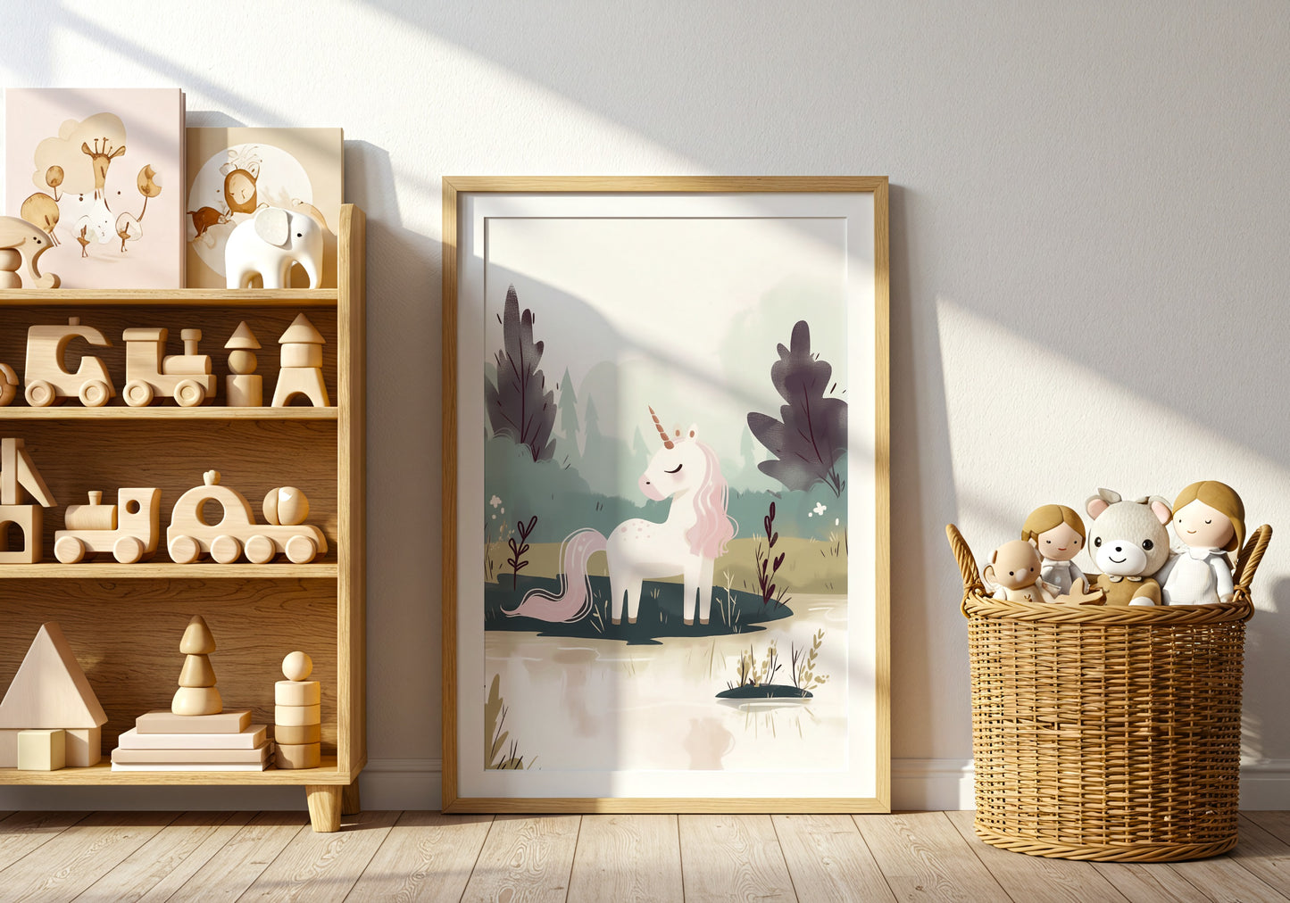 Enchanting Unicorn Illustration for Nursery Wall Art Product