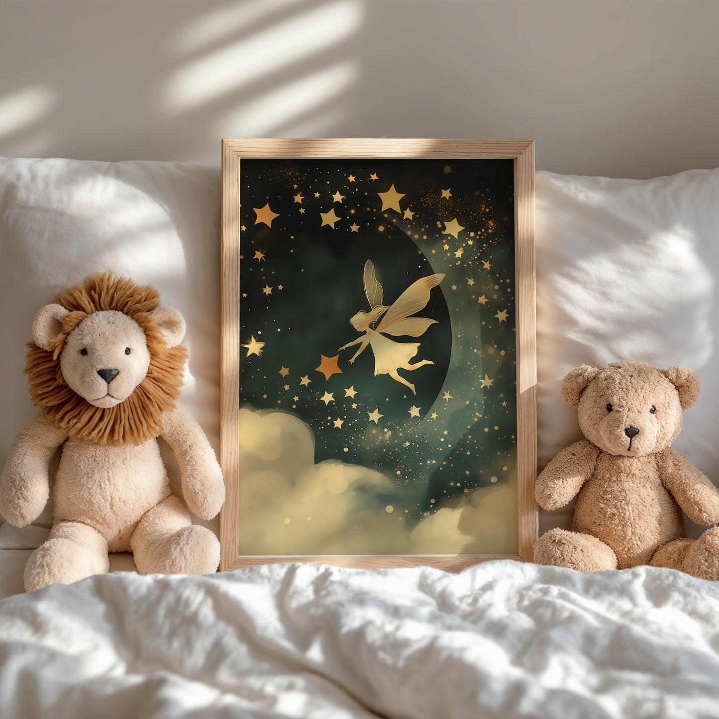 Enchanting Fairy Under the Stars Framed Art product