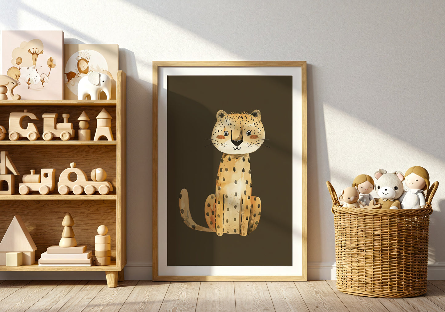 Cute Leopard Illustration for Nursery Wall Art product