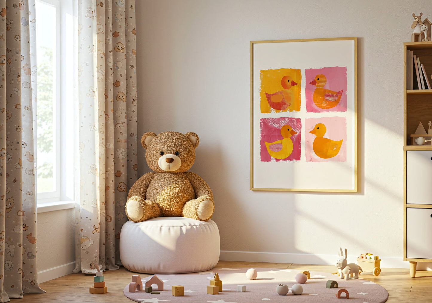 Vibrant and Playful Duck Art Print Wall Decor product type