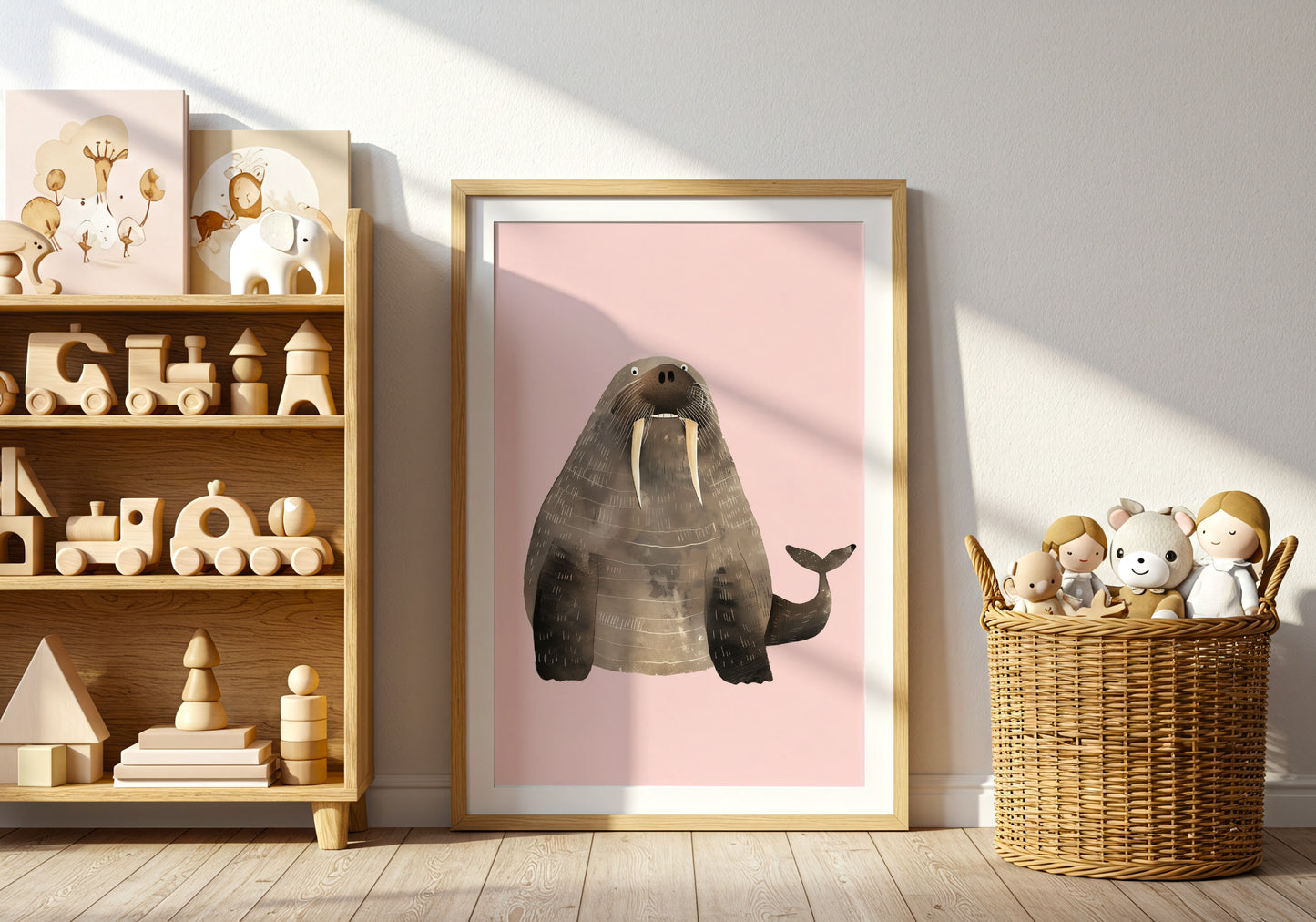 Adorable Walrus Art Print for Nursery Decor product