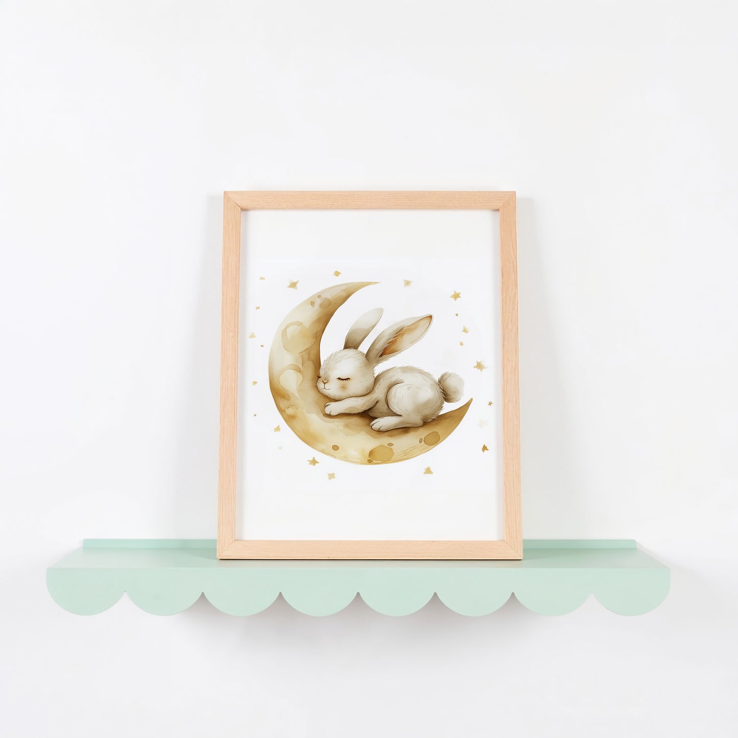 Dreamy Bunny on Crescent Moon Artwork product