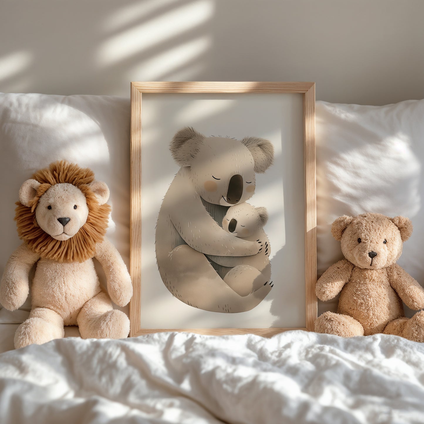 Adorable Koala Mother and Baby Illustration product type