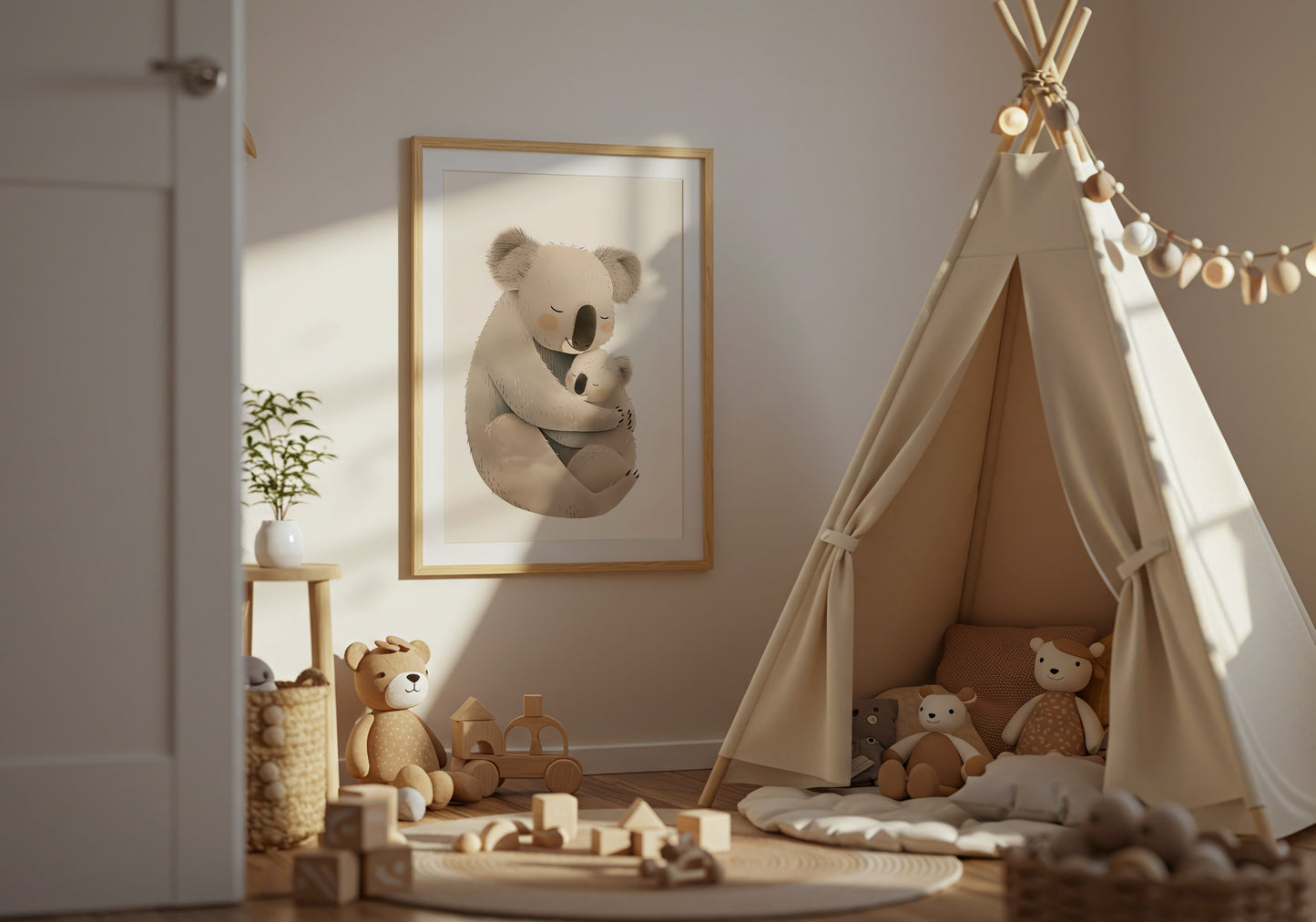 Adorable Koala Nursery Wall Art Print Kids Decor product