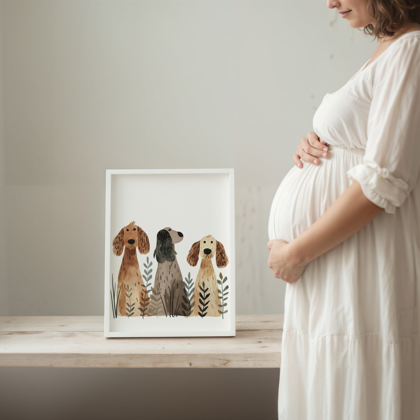Adorable Dog Illustration Decor Frame Product