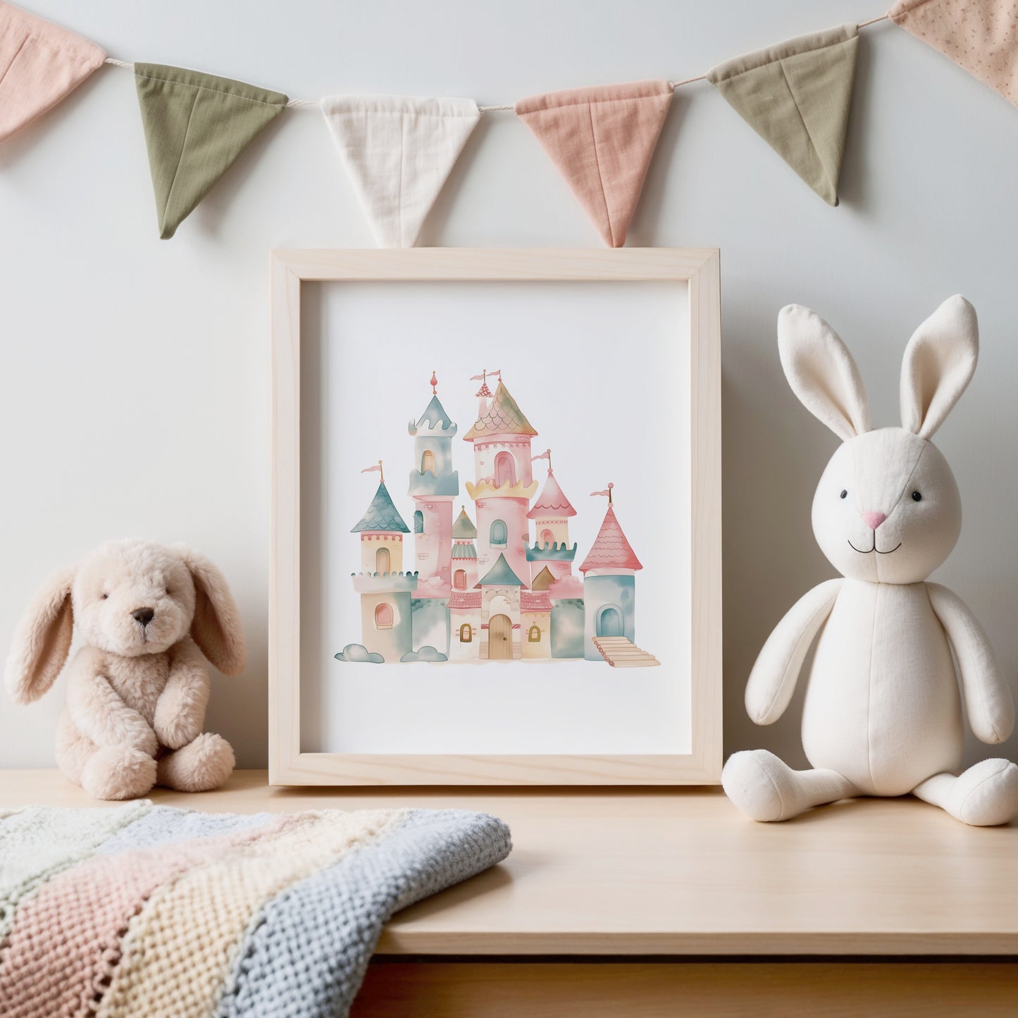 Whimsical Castle Print Childrens Nursery Decor product type