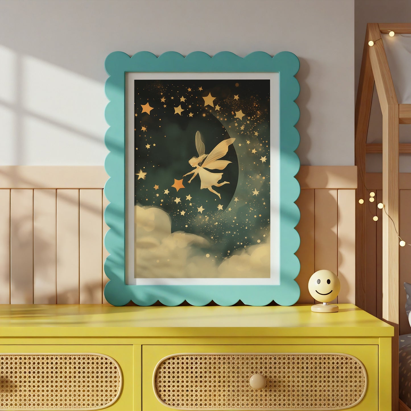 Enchanting Fairy Moonlit Sky Framed Print product type