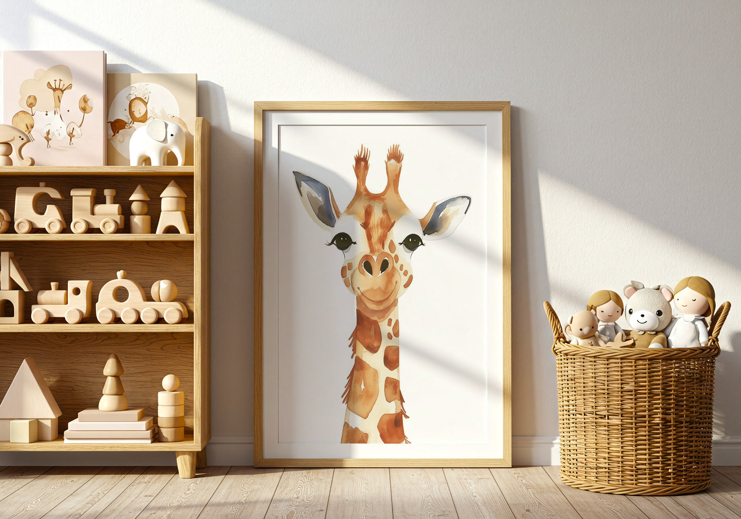 Watercolor Giraffe Portrait
