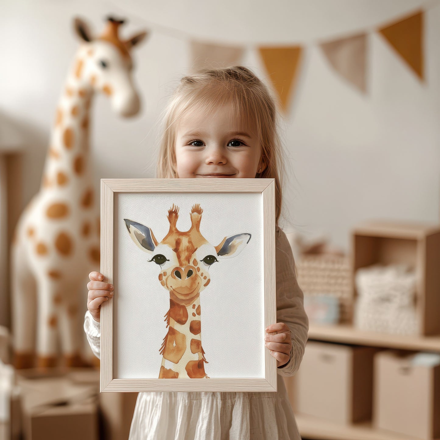 Adorable Giraffe Print for Kid's Room Decor product type