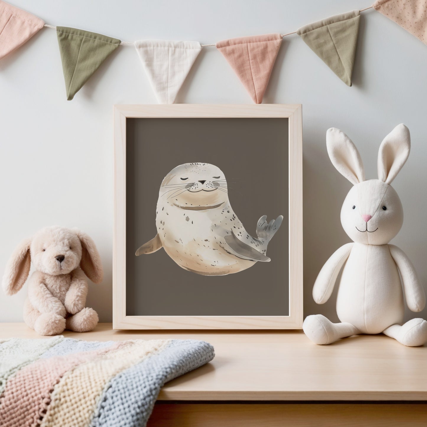 Adorable Seal Wall Art Print for Nursery or Kids Room product type