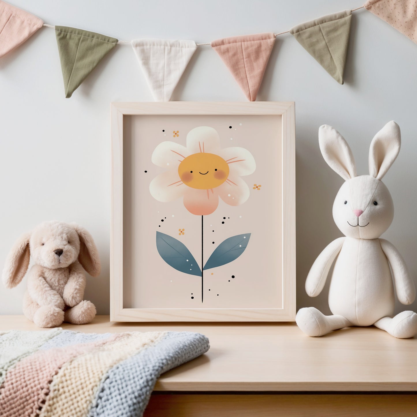 Smiling Flower Wall Art for Children's Room product type