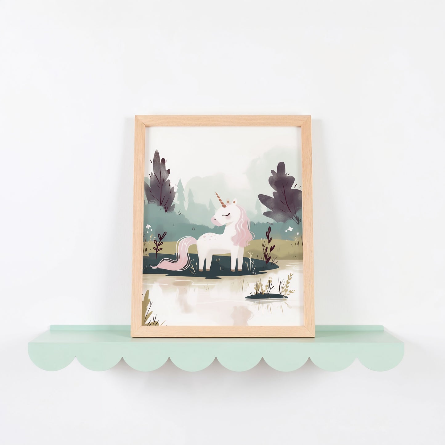 Enchanting Unicorn Artwork for Kids Decor Frame product type