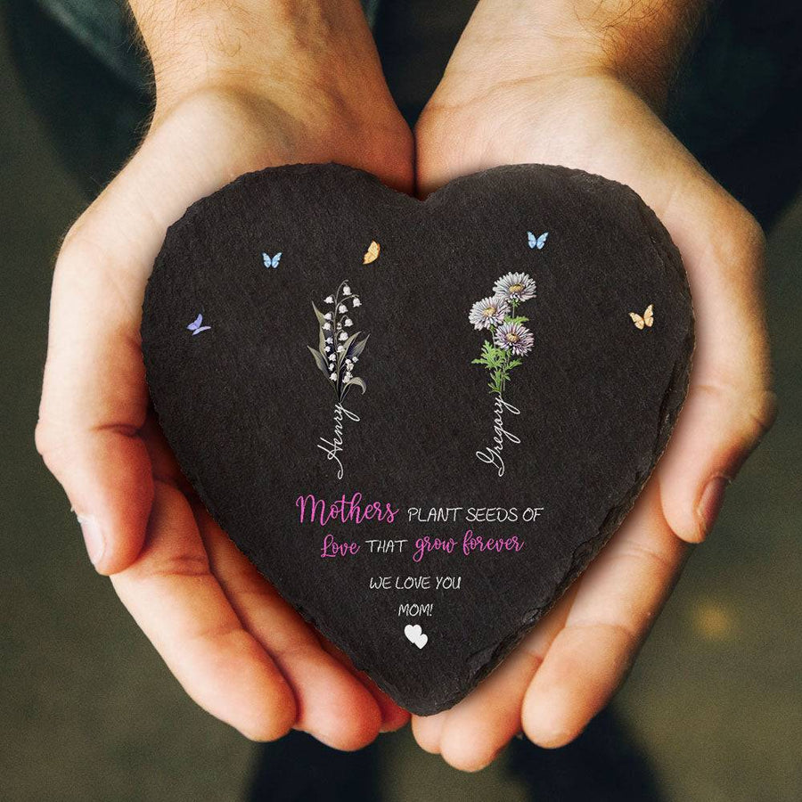 Custom Birth Flowers Garden Stone