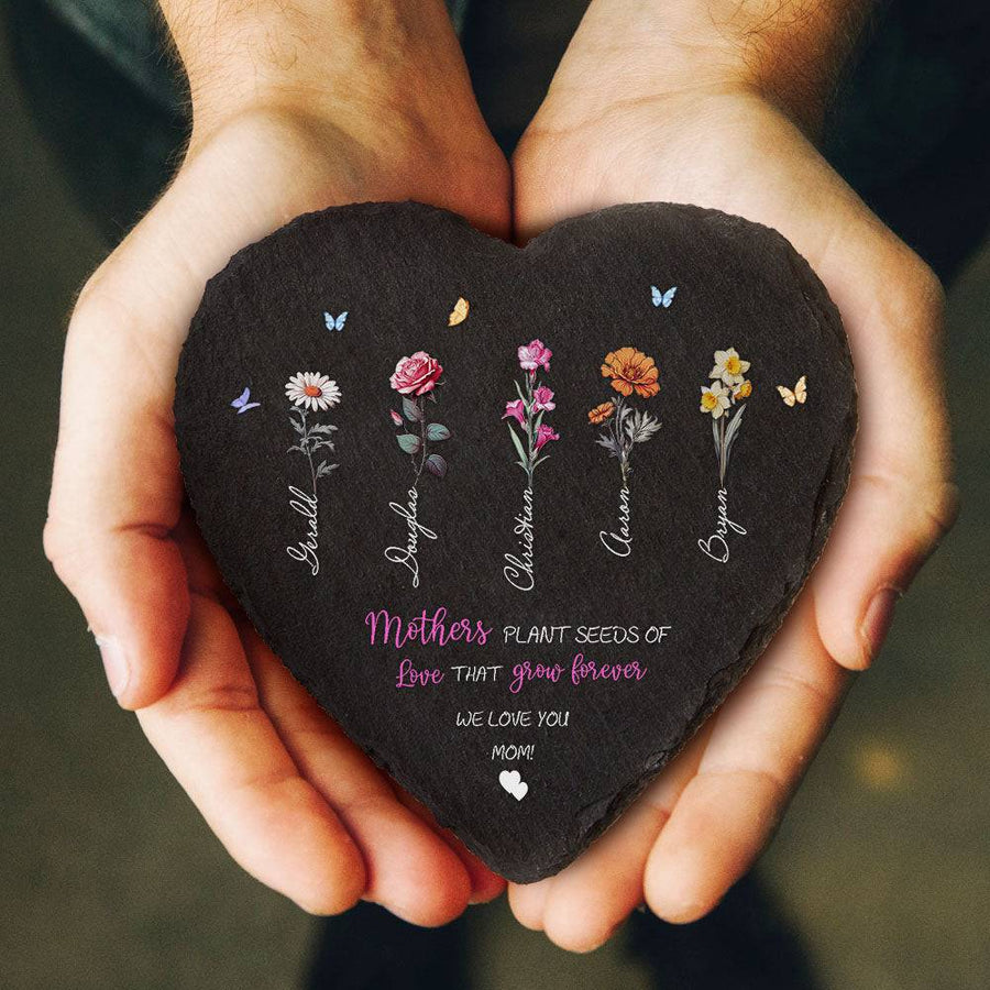 Custom Birth Flowers Garden Stone
