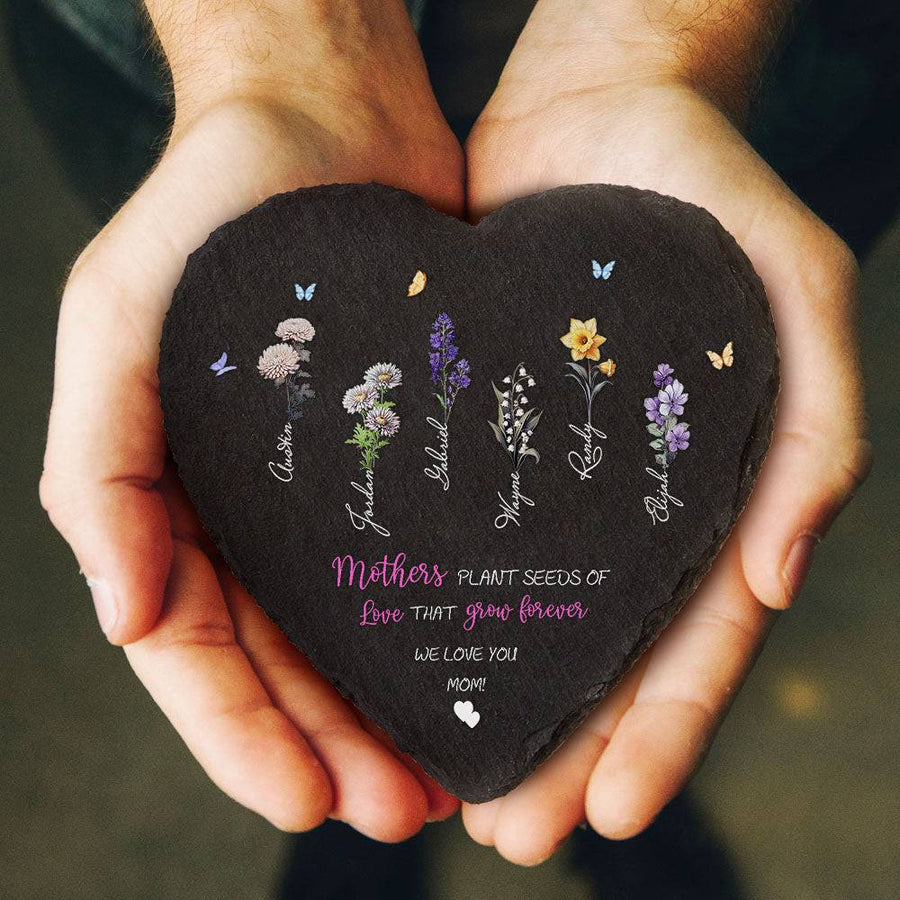 Custom Birth Flowers Garden Stone
