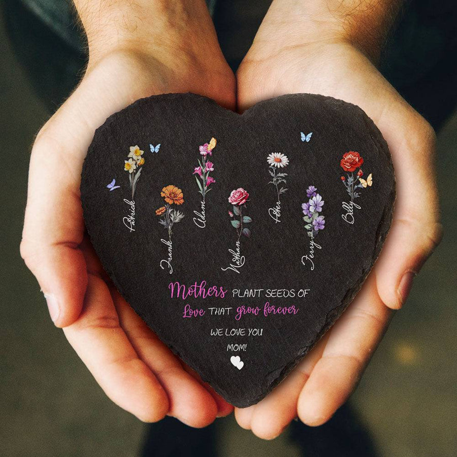 Custom Birth Flowers Garden Stone