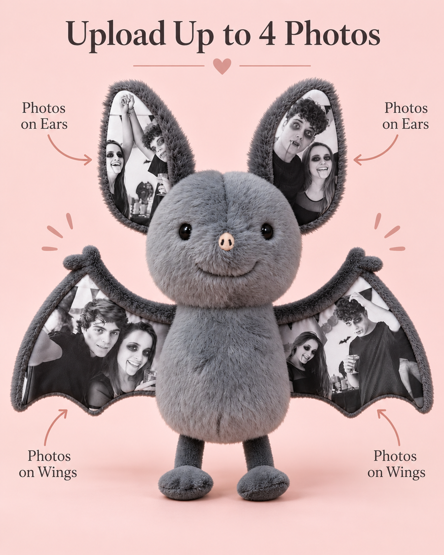 Personalized Photo Bat Plush